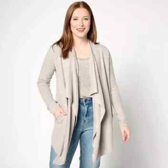 Barefoot Dreams Cream Open Front Cardigan Large!extra Large Taupe - Picture 1 of 5